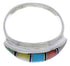 Multicolor Inlay Southwest Silver Ring Size 8-1/4 MX22449